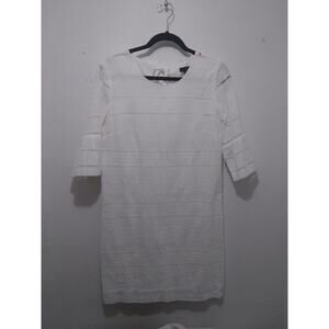 J Crew White Eyelet Shift Dress Womens Size 6 Lined Flutter Sleeve